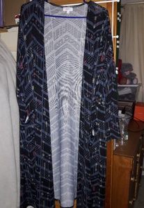 Large Lularoe Sarah Arrow Cardigan Black!